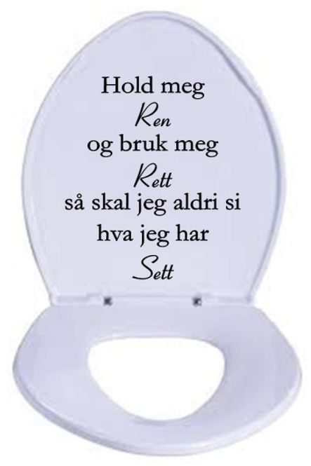 Hovedbilde Hold meg ren å bruk meg rett ...