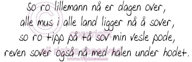 Hovedbilde So ro lillemann