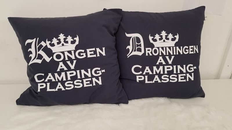 Putetrekk 45x45cm kongen / dronningen campingplassen