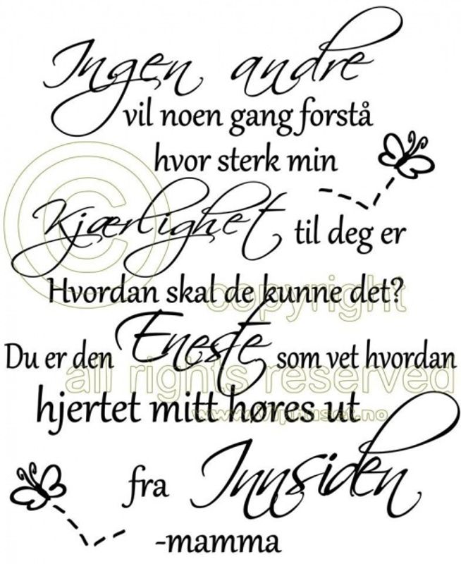 Ingen andre - vil noen gang forstå