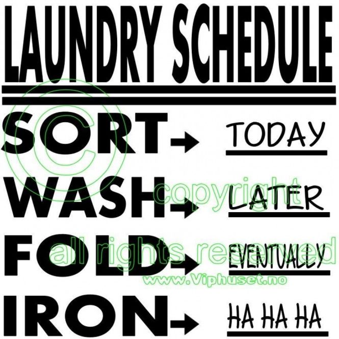 Hovedbilde Laundry Schedule