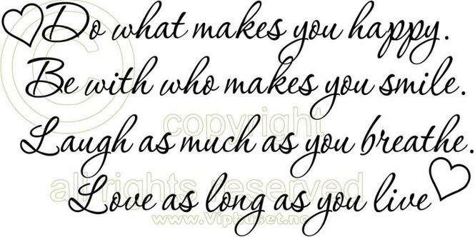 Hovedbilde Do what makes you happy