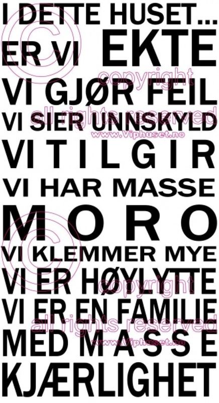 I dette huset blokkbokstaver