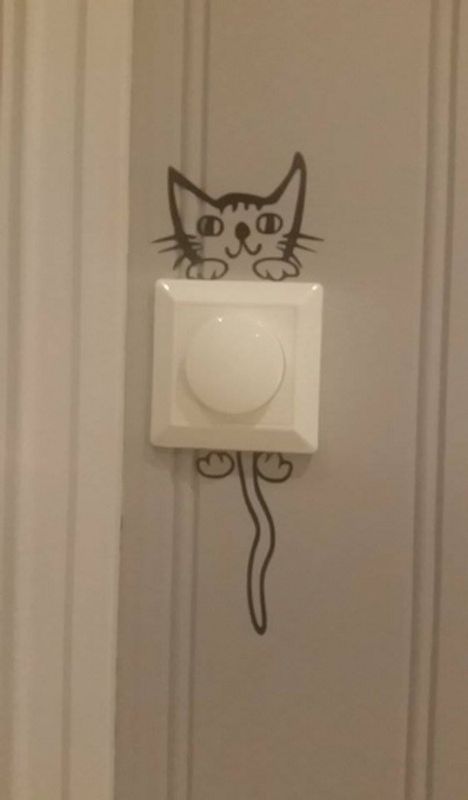 Katt til lysbryter