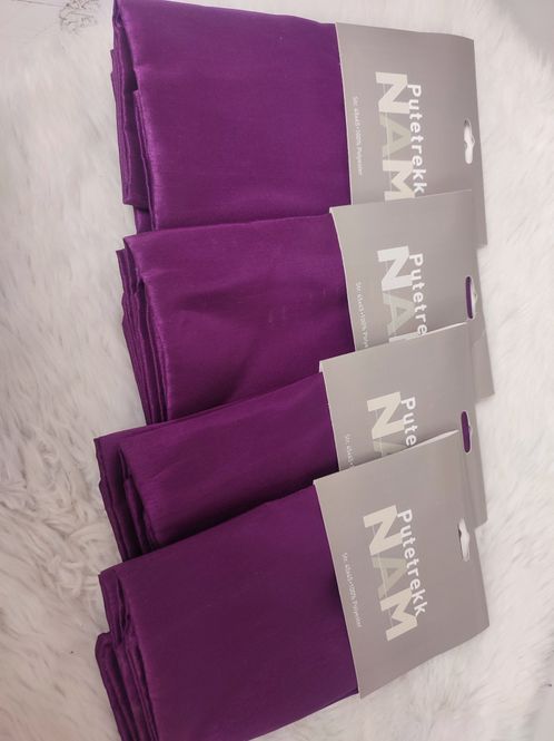 Hovedbilde Putetrekk mørk lilla 4pk